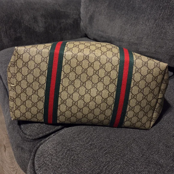 Tender GG Supreme Monogram Textured Dollar Calfskin Web Tote. - Picture 13 of 14